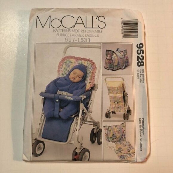Vintage McCalls Sewing Pattern 9528 Infant Travel Accessories Uncut - Picture 1 of 2